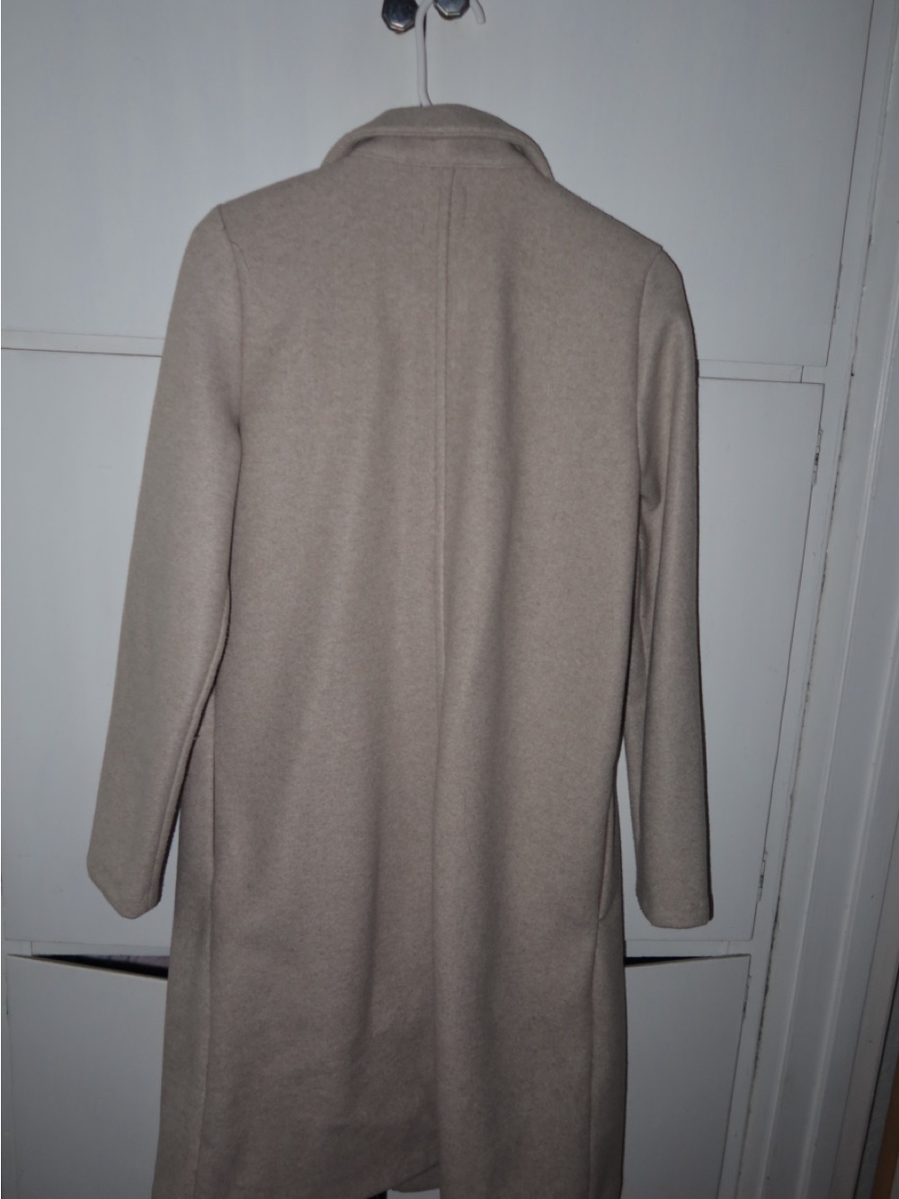 ZARA Taupe Single-Breasted Long Trench Coat - Picture 2 of 2